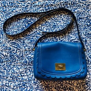 Kate Spade Blue Scalloped Crossbody Bag